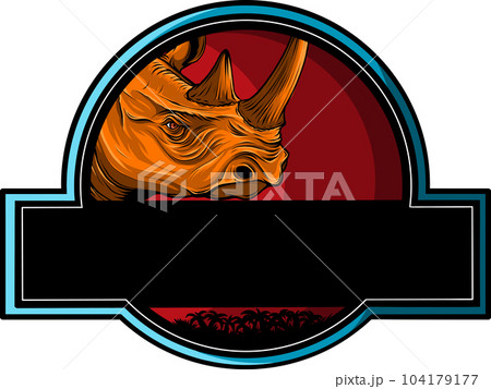rhino head logo icon vector illustration template 104179177