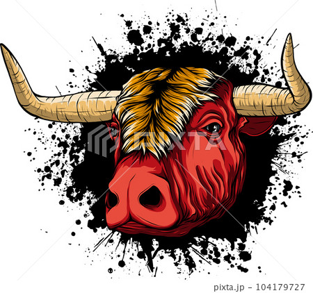 vector illustration of head bull isolated on white background vector illustration of head bull isolated on white background 104179727
