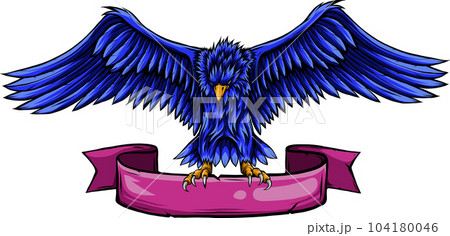 vector illustration of eagle mascot grip the ribbon vector illustration of eagle mascot grip the ribbon 104180046