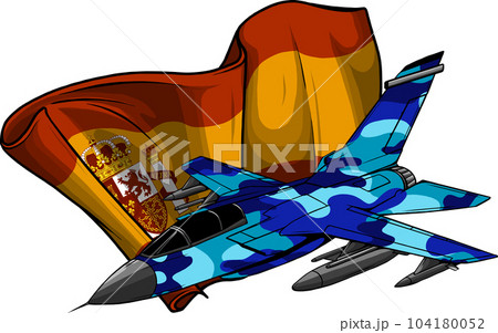 Military fighter jets with italian flag vector Military fighter jets with italian flag vector 104180052