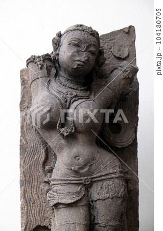 Salabhanjika, from 13th century found in Khondalite Konark, Odisha now exposed in the Indian Museum in Kolkata, West Bengal, India Salabhanjika, from 13th century found in Khondalite Konark, Odisha now exposed in the Indian Museum in Kolkata, West Bengal, India 104180705