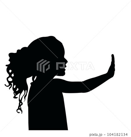 a girl head silhouette vector 104182134