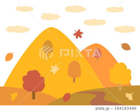 秋の山をイメージしたイラスト 104183490