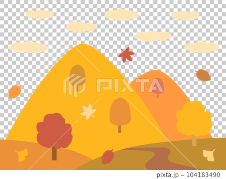 秋の山をイメージしたイラスト 104183490