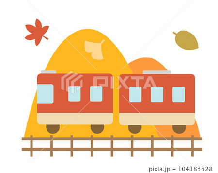 秋の電車での旅行をイメージしたイラスト 秋の電車での旅行をイメージしたイラスト 104183628