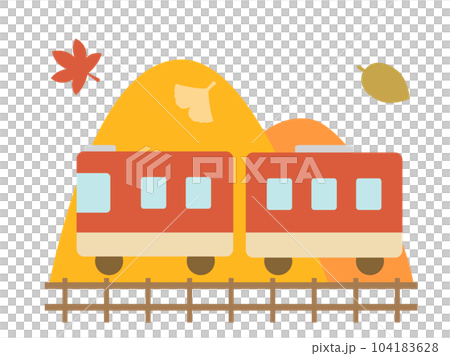 Illustration inspired by an autumn train trip Illustration inspired by an autumn train trip 104183628
