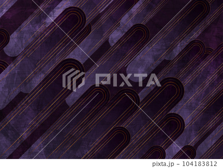 Dark violet stripes and golden lines abstract...のイラスト素材 [104183812] - PIXTA