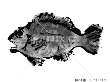 メヌケの手描き和風イラスト和風素材 104184136