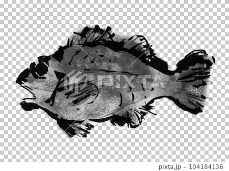 メヌケの手描き和風イラスト和風素材 104184136