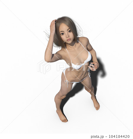 白いビキニの女性 白いビキニの女性 104184420
