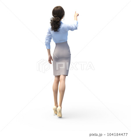 指差す若い女性 指差す若い女性 104184477