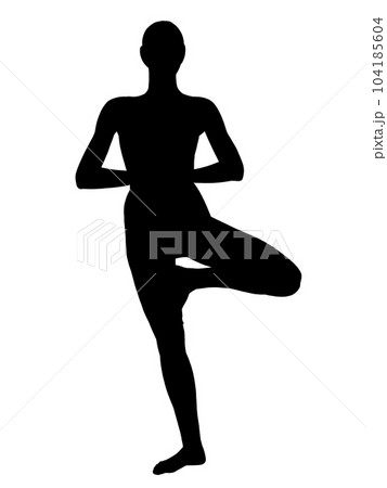 ヨガ　木のポーズ 104185604