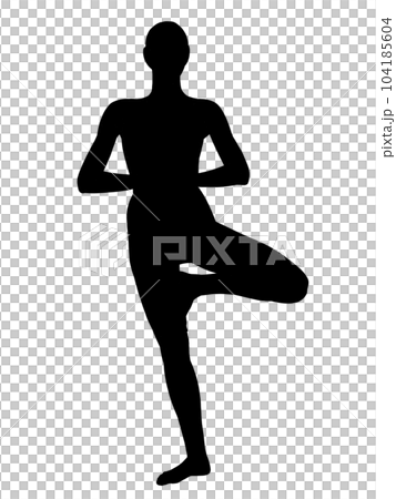 ヨガ　木のポーズ 104185604