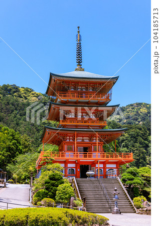 世界遺産那智三重の塔　和歌山県那智勝浦町那智山 104185713