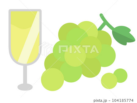 白ワインとぶどう 104185774