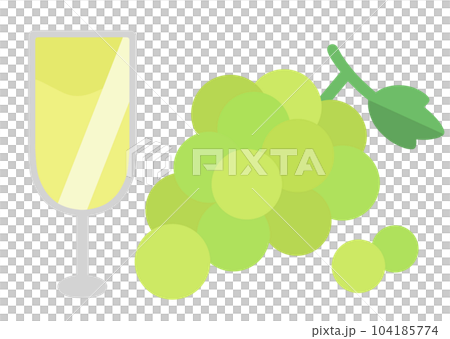 白ワインとぶどう 104185774