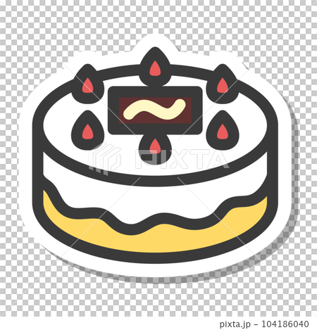 迷你迷你貼紙式食物和飲料插畫蛋糕 迷你迷你貼紙式食物和飲料插畫蛋糕 104186040