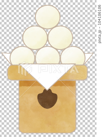 Simple illustration material of moon dumpling 104186186