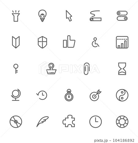 ミニミニビジネスアイコンセット07 ミニミニビジネスアイコンセット07 104186892