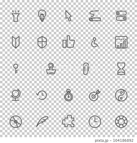 ミニミニビジネスアイコンセット07 ミニミニビジネスアイコンセット07 104186892