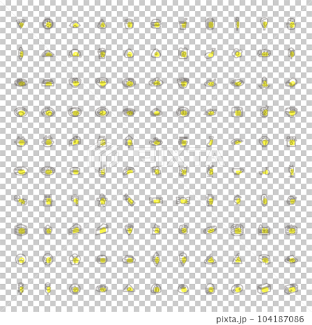 Minimini food and drink outline illustration icon set yellow Minimini food and drink outline illustration icon set yellow 104187086