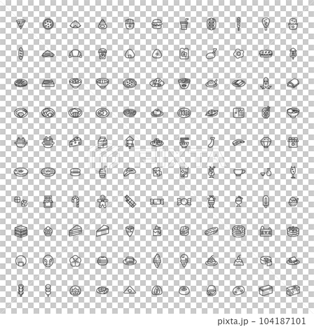 Mini mini food drink illustration icon set Mini mini food drink illustration icon set 104187101