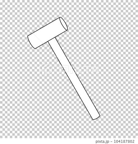 Monochrome illustration _ copper hammer 104187802