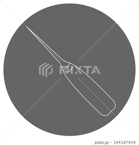 モノクロのイラストマーク_千枚通し モノクロのイラストマーク_千枚通し 104187919