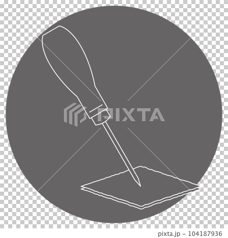 Monochrome illustration mark _ perforation Monochrome illustration mark _ perforation 104187936