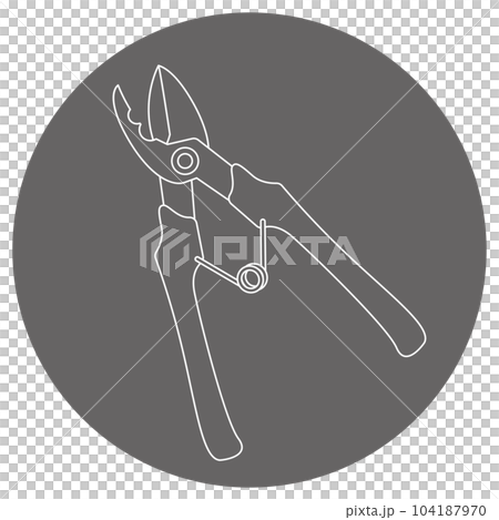 單色插圖標記_PVC切刀 104187970