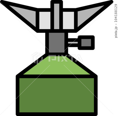 ミニカラーキャンプアイコン　ガスコンロ 104188129
