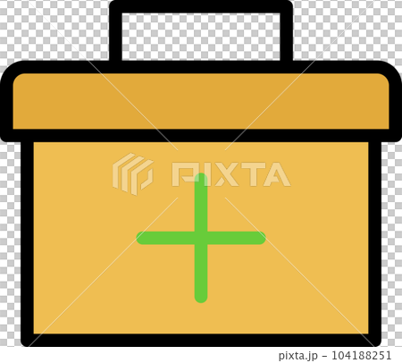 Mini color medical icon first aid kit 104188251