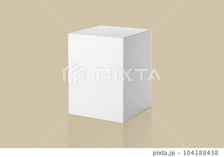 blank packaging white cardboard box isolated on beige background ready for packaging design blank packaging white cardboard box isolated on beige background ready for packaging design 104188438