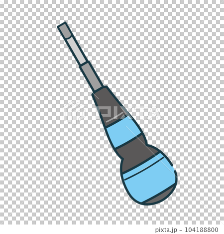 Simple illustration_ball grip_flat screwdriver Simple illustration_ball grip_flat screwdriver 104188800