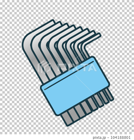 Simple illustration_hex wrench_set Simple illustration_hex wrench_set 104188801