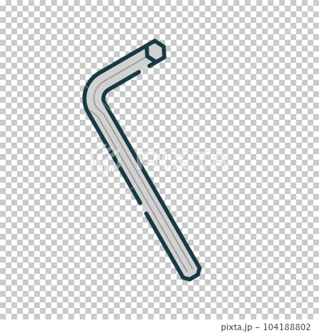 Simple illustration_hex wrench_single 104188802