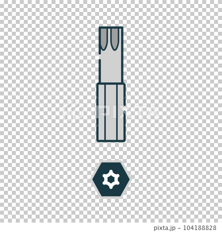 シンプルなイラスト_ドライバービット_トルクス大 104188828
