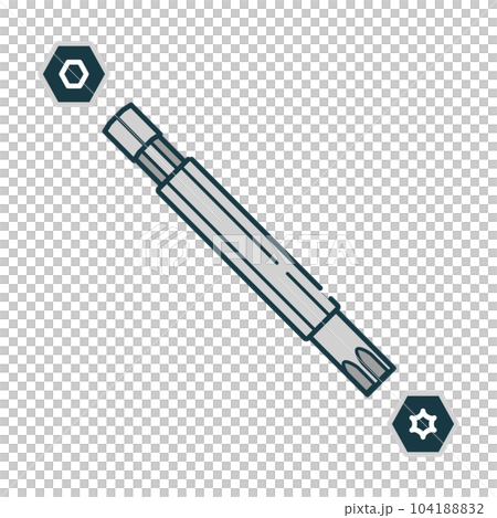 シンプルなイラスト_コンビビット_六角トルクス大 104188832