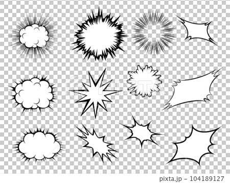 漫画の吹き出しセット 104189127