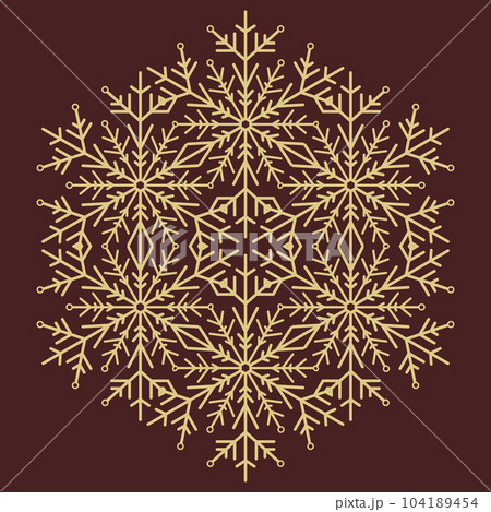 Round Snowflake With Abstract Winter Ornament 104189454