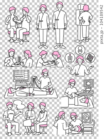 medical checkup illustration set 104189542