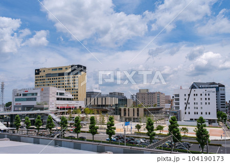 宇都宮駅東口地区 再開発エリアの複合施設と街並 栃木県宇都宮市 宇都宮駅東口地区 再開発エリアの複合施設と街並 栃木県宇都宮市 104190173