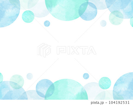 水玉模様の水彩フレーム 104192531