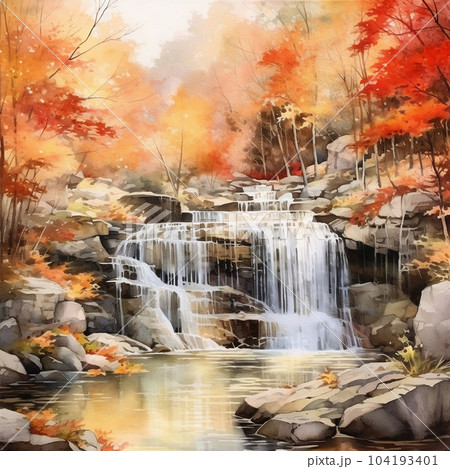 油絵 絵画 【紅葉の滝】 油絵 絵画 【紅葉の滝】 絵画 HR 通販 16542114｜Creema(クリーマ)