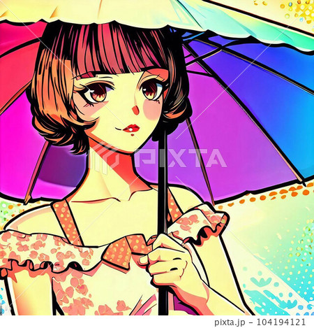 日傘をさす女性 104194121