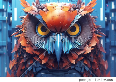 フクロウのイラスト,Generative AI AI画像 フクロウのイラスト,Generative AI AI画像 104195000