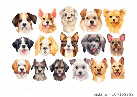 犬のイラスト,,Generative AI AI画像 104195258