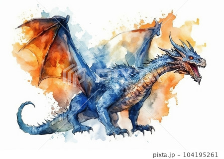 ドラゴンのイラスト,Generative AI AI画像のイラスト素材 [104195261