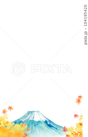 紅葉の季節の富士山 背景素材のイラスト素材 [104195420] - PIXTA