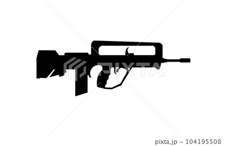 Famas assault rifle gun vector illustration Famas assault rifle gun vector illustration 104195508